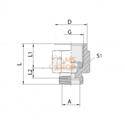 MAS8SR12; VOSS; Raccord de mesure 8S R1/2 BSP; pièce detachée