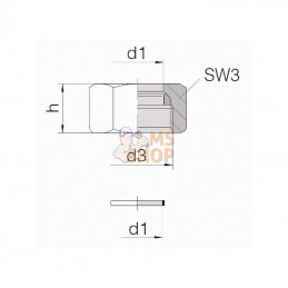 MVF16SWD; VOSS; Ecrou + joint 16S; pièce detachée