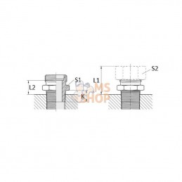 UMCAG272634NU; VOSS; Union mâle UMCAG27x26.34NU; pièce detachée