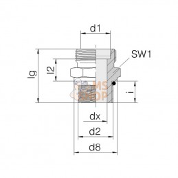 GES35L1516UNF; VOSS; Raccord 35L 1"5/16UNF; pièce detachée