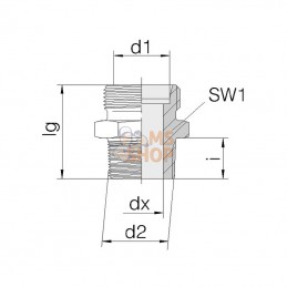 GES25S1NPT; VOSS; Raccord 25S 1" NPT; pièce detachée