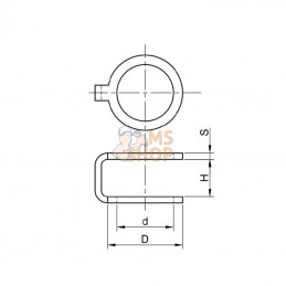 CU61110H8; KRAMP; Bague cu. dble 6x11x1 H=8 mm; pièce detachée