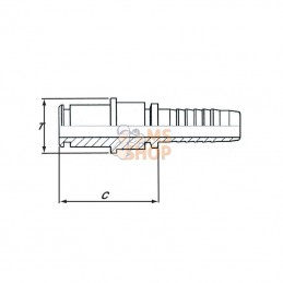 HD260261RVS; UNBRANDED; Embout lavage lisse tournant à sertir DN08-Ø11mm inox; pièce detachée