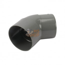 HWA280801G; UNBRANDED; Coude PVC 80 mm 45° gris; pièce detachée