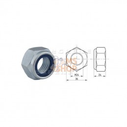 98524; KRAMP; Ecrou hexagonal autobloquant à bague nylon; pièce detachée