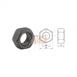 93420B; KRAMP; Écrou hexagonal DIN934 M20x2.50 Acier classe 8 Kramp; pièce detachée