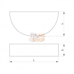 68883751857; KRAMP; Clavette demi-lune 3x7,5x18,57; pièce detachée