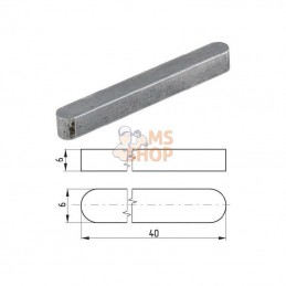 68856640; KRAMP; Clavette parallèle à bouts arrondis 6 x 6 x 40; pièce detachée