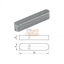 68856632; KRAMP; Clavette parallèle à bouts arrondis 6 x 6 x 32; pièce detachée