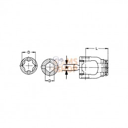 2033810; WALTERSCHEID; Mâchoire pour tube, 39x30mm, W2280 Walterscheid; pièce detachée