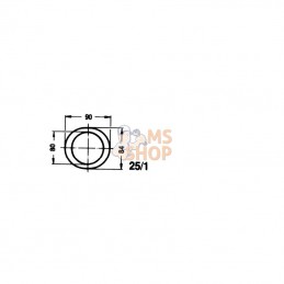 SD2511000WWZ24; WALTERSCHEID; Tube de protec GA 2 côtés 2480; pièce detachée