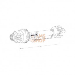 1152769; WALTERSCHEID; Cardan grand angle PWE 580 L: 860mm, Walterscheid; pièce detachée