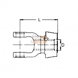 358334; WALTERSCHEID; Mâchoire verrouillage rapide, 38x32mm 8 can, W2400/P400/W400E Walterscheid; pièce detachée
