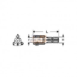 6710155; WALTERSCHEID; Adaptateur kp1 3/8-6 vers 1 3/; pièce detachée