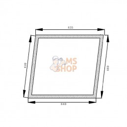 84368035; ZETOR; Vitre de porte sup; pièce detachée