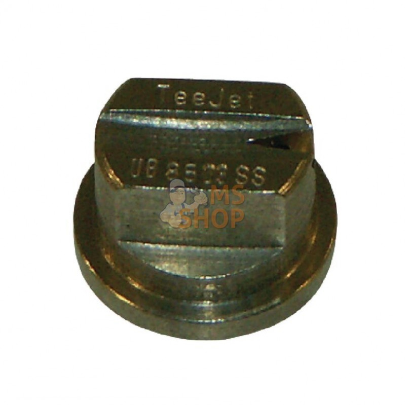 D25143UB8503SS; TEEJET; Buse de bordure à jet plat OC 85° 03 argent acier inoxydable TeeJet; pièce detachée D25143UB8503SS; TEEJET; Buse de bordure à jet plat OC 85° 03 argent acier inoxydable TeeJet; pièce detachée