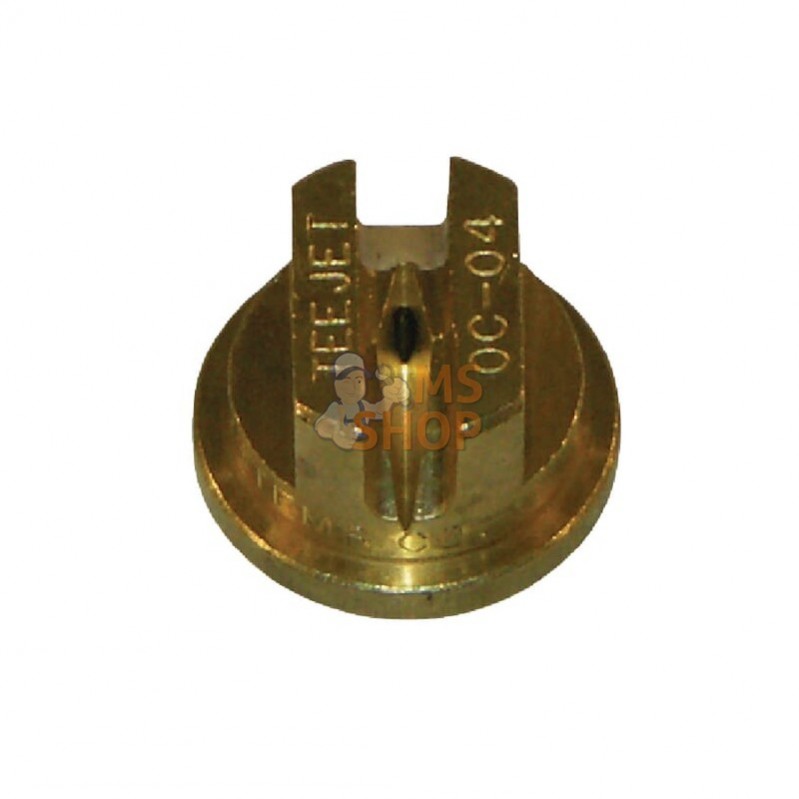 OC04; TEEJET; Buse de bordure à jet plat OC 80° 4 dorée laiton TeeJet; pièce detachée OC04; TEEJET; Buse de bordure à jet plat OC 80° 4 dorée laiton TeeJet; pièce detachée