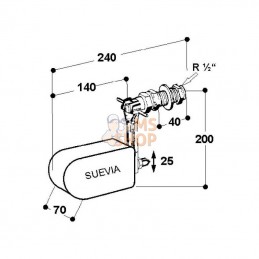 SU1310671; SUEVIA; Flotteur à membrane, mod.671; pièce detachée