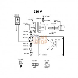 SU1020845; SUEVIA; Element de chauffage, fiche; pièce detachée