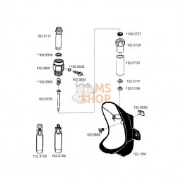 SU1020711; SUEVIA; Tube de raccordement; pièce detachée