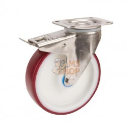 8477UAD125P62; TENTE; Roulettes pivotantes en acier inoxydable à bandage en matière synthétique; pièce detachée