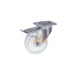 8477UOO160P63; TENTE; Roulettes pivotantes en acier inoxydable à bandage en matière synthétique; pièce detachée