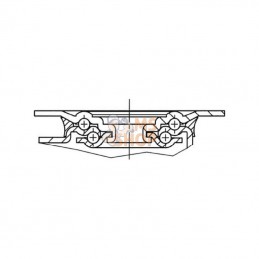 8470UAD100P62; TENTE; Roulettes pivotantes en acier inoxydable à bandage en matière synthétique; pièce detachée