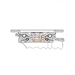 4680ITP125P63; TENTE; Roulettes pour charges lourdes à bandage en polyuréthane; pièce detachée