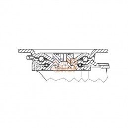 4680IEP160P63; TENTE; Roulettes pour charges lourdes à bandage en polyuréthane; pièce detachée