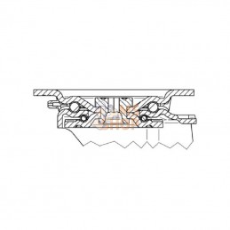 4687ITP160P63; TENTE; Roulettes pour charges lourdes à bandage en polyuréthane; pièce detachée