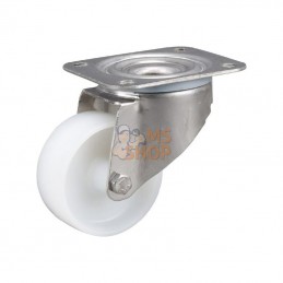 8470UOO080P62; TENTE; Roulettes pivotantes en acier inoxydable à bandage en matière synthétique; pièce detachée