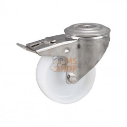 8477UOO100P3013; TENTE; Roulettes pivotantes en acier inoxydable à bandage en matière synthétique; pièce detachée