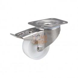 8477UOO080P62; TENTE; Roulettes pivotantes en acier inoxydable à bandage en matière synthétique; pièce detachée