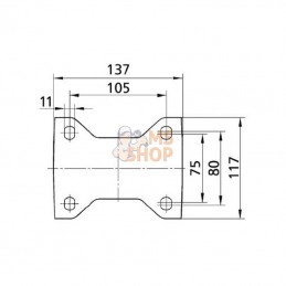 4688TOP160P63; TENTE; Roulettes pour charges lourdes en polyamide; pièce detachée