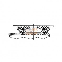 2470PJP075P40; TENTE; Roue pivotante, roue en polyuréthane : Ø75x25mm, Fixation de plaque: 60x60mm Load: 75kg Tente; pièce detac
