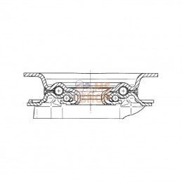 3470DPR200P63; TENTE; Roulettes pivotantes à bandage pneumatique; pièce detachée