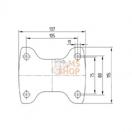 3478UOR200P63; TENTE; Roulettes pivotantes à bandage et / ou corps de roue en polyamide blanc, roulement à rouleaux 200 mm; pièc