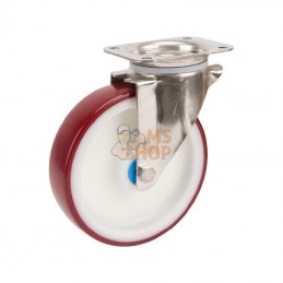 8470UAD200P63; TENTE; Roulettes pivotantes en acier inoxydable à bandage en matière synthétique; pièce detachée