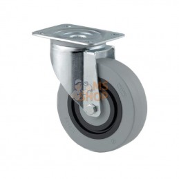 3470HUR100P62; TENTE; Roulettes pivotantes à bandage en polyamide gris et anneau central en caoutchouc; pièce detachée