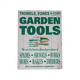 TTF0118; TRACTORFREAK; Plaq. vintage outils jardinage; pièce detachée