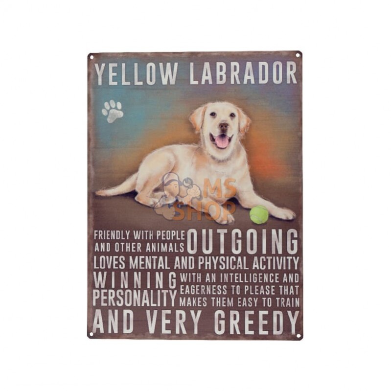 TTF0128; TRACTORFREAK; Plaque labrador jaune; pièce detachée