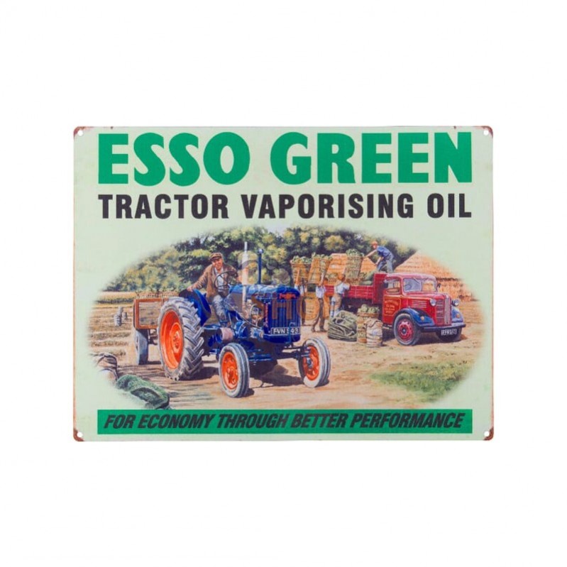 TTF9180; TRACTORFREAK; Plaque huile Esso- Ford; pièce detachée