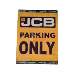 TTF9192; TRACTORFREAK; Plaque JCB Parking Only; pièce detachée
