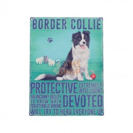 TTF0131; TRACTORFREAK; Plaque border collie; pièce detachée