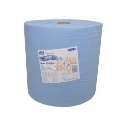 PM130070; TORK; Essuie-tout, rouleau bleu, 37cm x 340m, 2 plis, extérieur Ø390mm, gaufré, Tork; pièce detachée