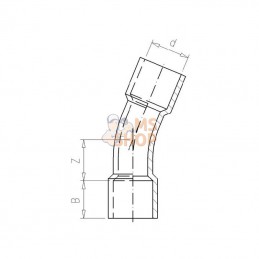 7140522; VDL; Coude PVC 22,5° 140mm; pièce detachée