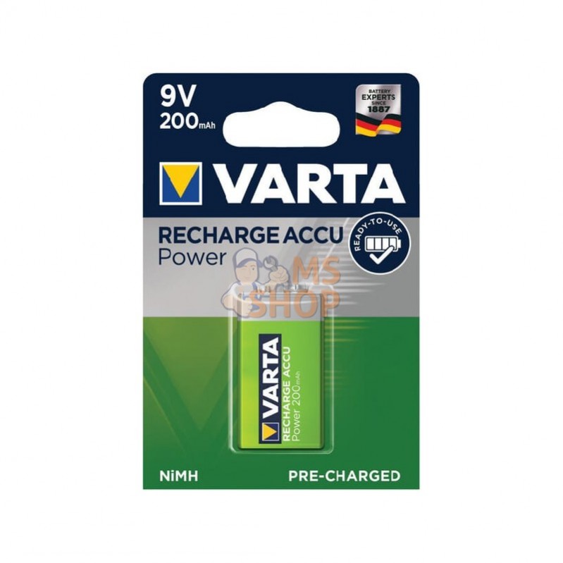 VT56722; VARTA CONSUMER BATTERIES; Pile rechargeable 8,4V E 200mAh; pièce detachée