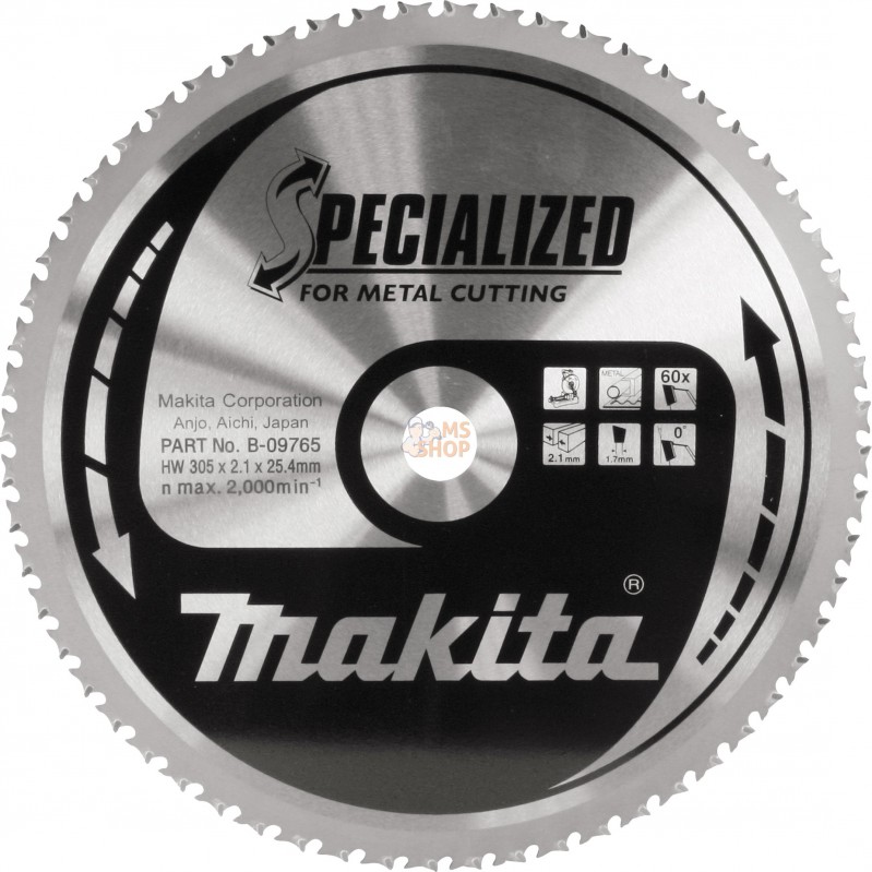 B-33439,LAME CARBURE METAL ST 305X25,4MM 60D | MAKITA B-33439,LAME CARBURE METAL ST 305X25,4MM 60D | MAKITA