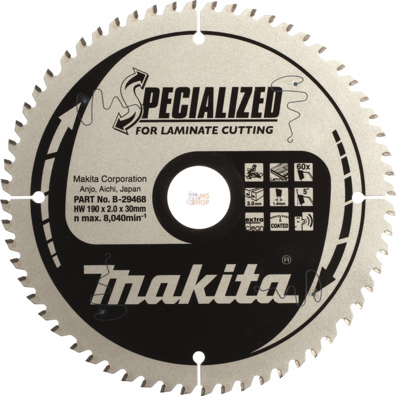B-29474,LAME TCT 216x30x72T POUR LAMINE | MAKITA B-29474,LAME TCT 216x30x72T POUR LAMINE | MAKITA