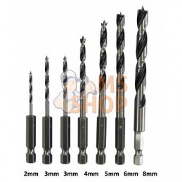 D-62371,LOT DE 7 MECHES A BOIS (2/3/3/4/5/6/8 MM) | MAKITA
